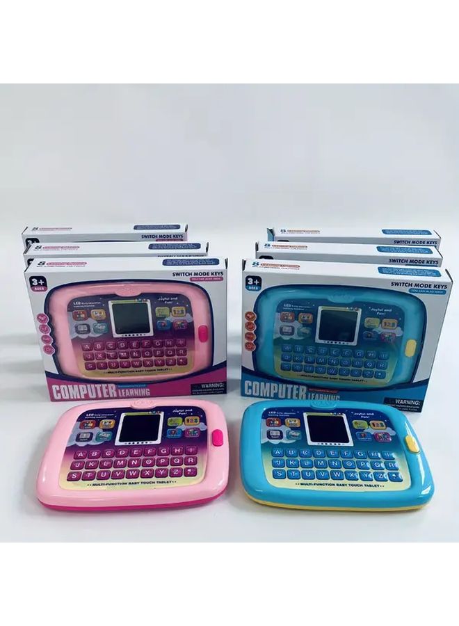 جهاز لوحي إلكتروني أزرق للتعلم مع الأبجدية والأرقام والموسيقى والبيانو والألعاب والكاميرا والميكروفون - Image 2